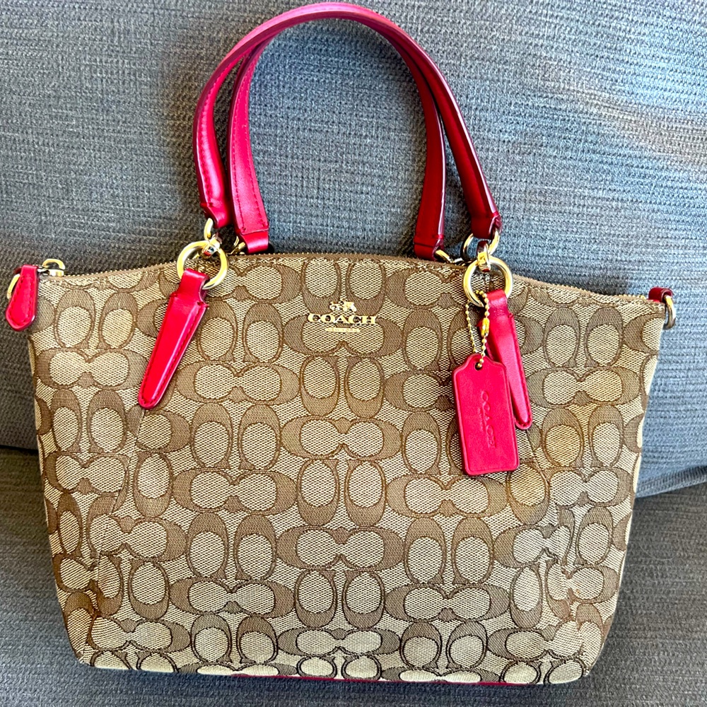 Coach Park signature canvas handbag